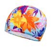 Kids Elastic Swimming Cap Cloth Febric Swim Caps Blue yellow flower Bathing Caps