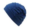 2 Pack Solid Color Pleated Swim Caps For Long Hair Cloth Febric Swimming Cap, Navy Blue