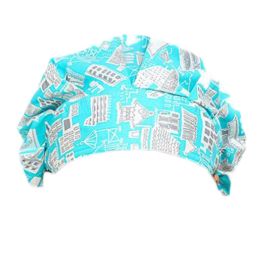 Blue Scrub Cap Bouffant Scrub Cap Adjustable Cotton Dust Cap Unisex Work Cap Men Women, Building