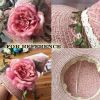 Big Flower Women Fashion Folding Straw Hat Summer Holiday Travel Beach Cap